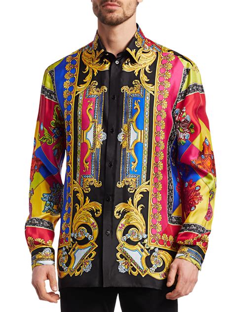 cheap long sleeve versace shirts|Versace button down shirts.